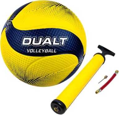 Kit Bola de Vôlei Dualt VP200 Profissional Praia E Quadra + Bomba De Ar | PVC Premium Costurada À Mão | Ideal para Jogos, Treinos e Lazer.