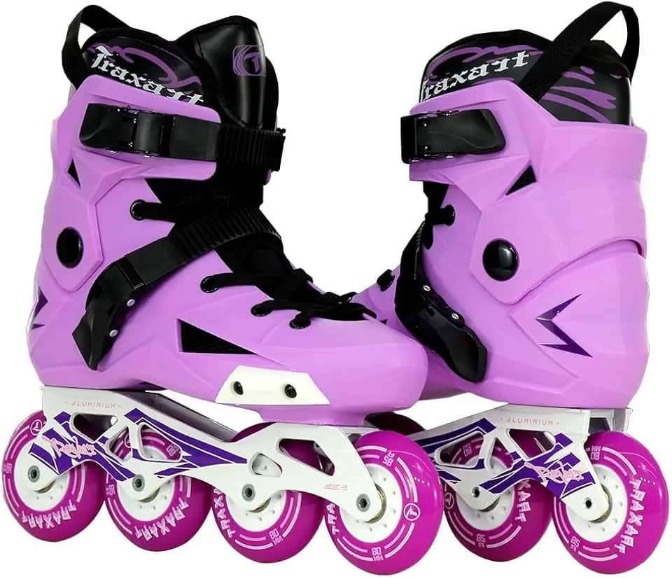 Patins Traxart Revolt Branco Inline Freestyle - 80mm ABEC-9