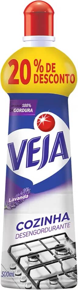Veja Limpador Desengordurante Cozinha Lavanda 500Ml Azul