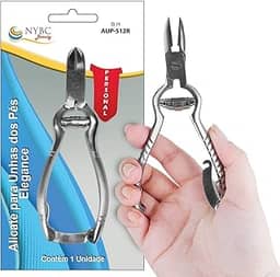 Alicate para Unhas dos Pés Elegance, Aço Inoxidável, NYBC Beauty