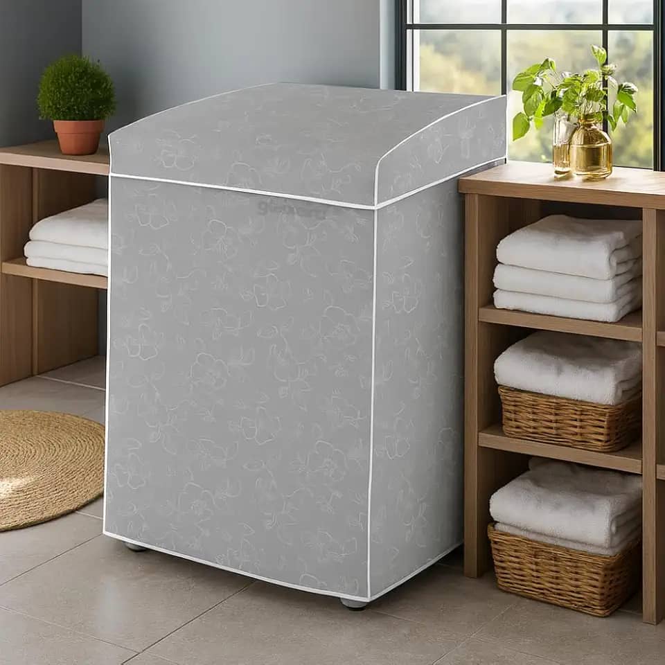 Capa de Máquina de Lavar Impermeável Multimarcas Compatível com Todas as Marcas Eletrolux, Brastemp, Consul de 12kg 13kg 14kg 15kg Cinza Tamanho G