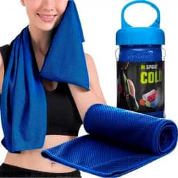 Toalha Secagem Rápida Microfibra Esportiva Piscina 29x88 Seca Rápido Fitness (Azul)