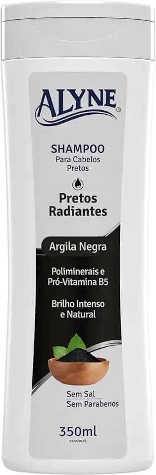 Alyne, Shampoo para cabelos, Pretos Radiantes, 350 ml, Preto