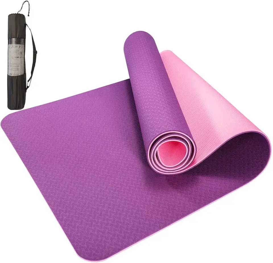 Tapete Yoga Mat Pilates Exercícios TPE 6mm Com Bolsa Yangfit