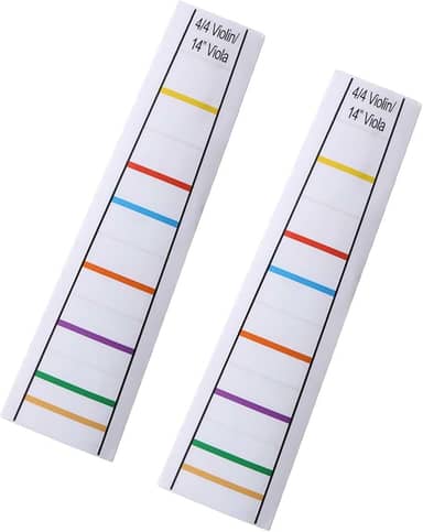 2 peças 4/4 transparente guia de dedo para violino guia de dedo marcador de posição decalque etiqueta acessório violino prática violino guia de dedo adesivo indicador de posição marcador de posição