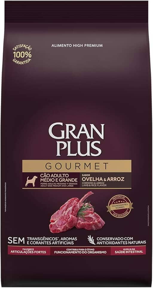 Granplus Ração Granplus Gourmet Para Cães Adultos De Médio E Grande Porte Sabor Ovelha 15Kg
