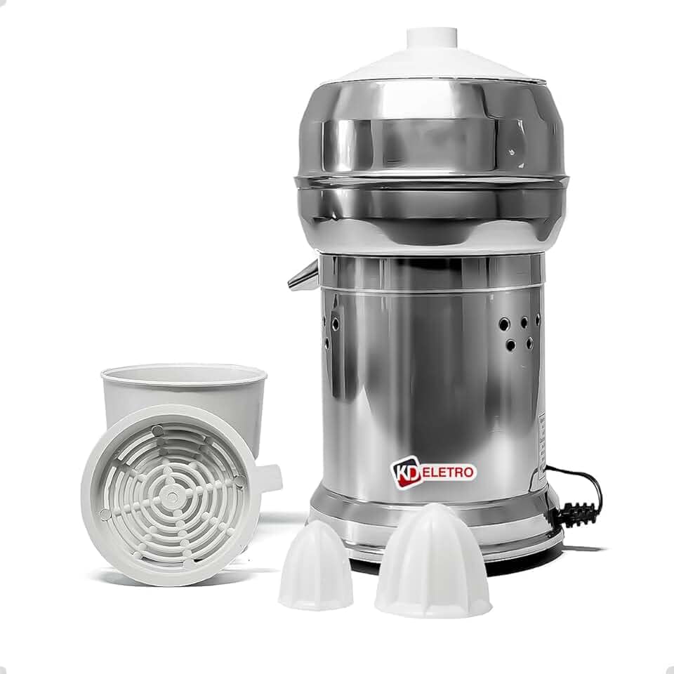 Espremedor de Frutas Aluminio BIVOLT Profissional Extrator Sucos Bares Restaurantes Cozinhas