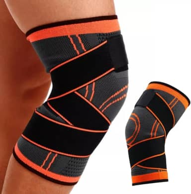 Joelheira de Compressão Protetora Esportiva Elástica Flexível Ajustável Ortopedica para Dores Ideal para Esportes de Velocidade Ginastica Volei Basquete Futebol Academia