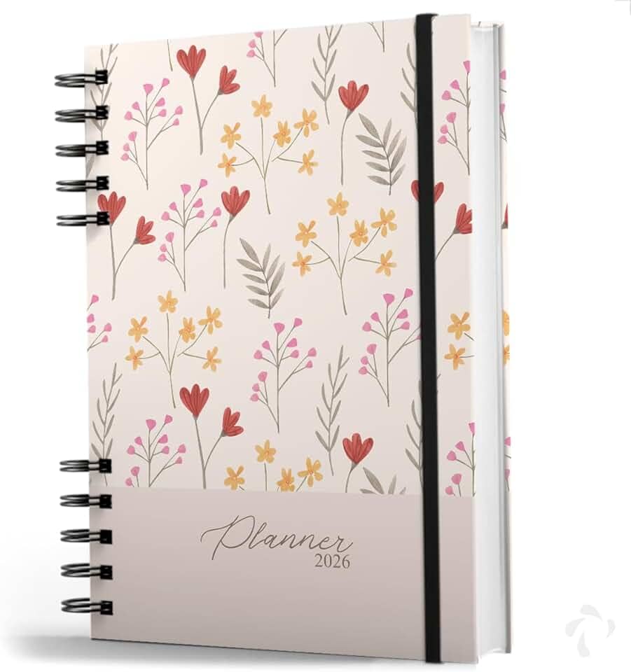 NISTI PRINT, Agenda Planner Visão Semanal Anual Capa Dura Primavera Dream