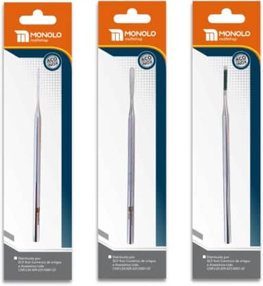 Kit Bisturi Podólogo 208, 214 e 254 Formão Desencravar Unha