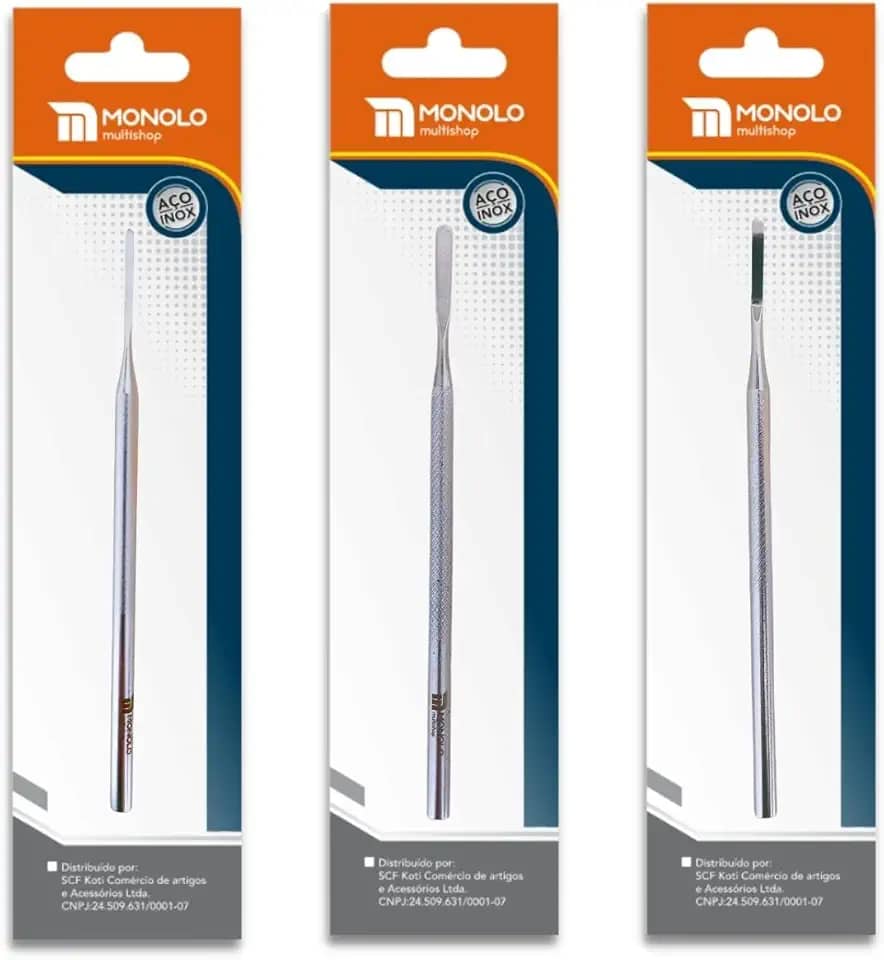 Kit Bisturi Podólogo 208, 214 e 254 Formão Desencravar Unha