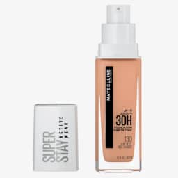Maybelline NY Base Alta Cobertura Super Stay Active Wear Resistente ao Suor Alta Duração até 30h na Pele, Cor 130 Buff Beige, 30ml