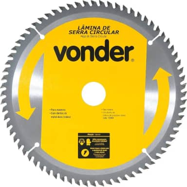 Vonder, Lâmina De Serra Circular Com Dentes De Metal Duro/Vídea, 185 Mm X 20 Mm, 60 Dentes.