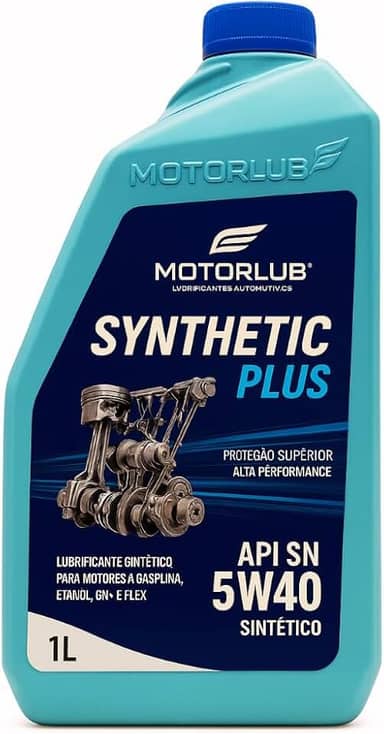 Oleo De Motor 5W40 Sintético Api Sn Lubrificante Plus 1 Litro