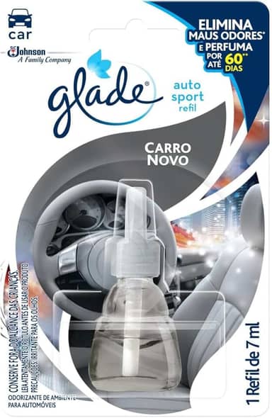 Desodorizador Glade Auto Sport Carro Novo Refil 7ml