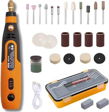 Micro Retífica Portátil Digital Artesanato Bivolt 27 Peças 250W
