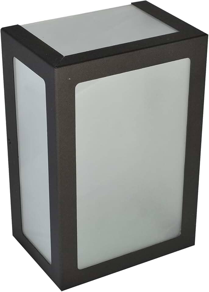 Arandela Alumínio 5 Vidros Focos Externa Interna Muro Parede Jardim E27 Branca, Preta ou Marrom (PRETO TEXTURIZADO)