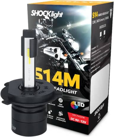 Lâmpada Superled 3D Moto H4 12v 35w 3600 Lumen 6000 Shocklight