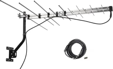 Antena Yagi externa McDuory TV com capacidade de recepção de longo alcance - antena de TV digital disponível para montagem no sótão ou teto, antena digital OTA de longo alcance para recepção clara, 4K/1080P/HD