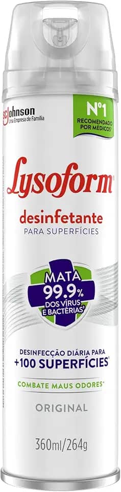 Lysoform Original, Desinfetante Aerosol para Superfícies, 360ml