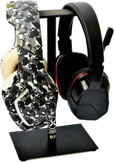 SUPORTE FONE DE OUVIDO HEADSET DUPLO PARA MESA