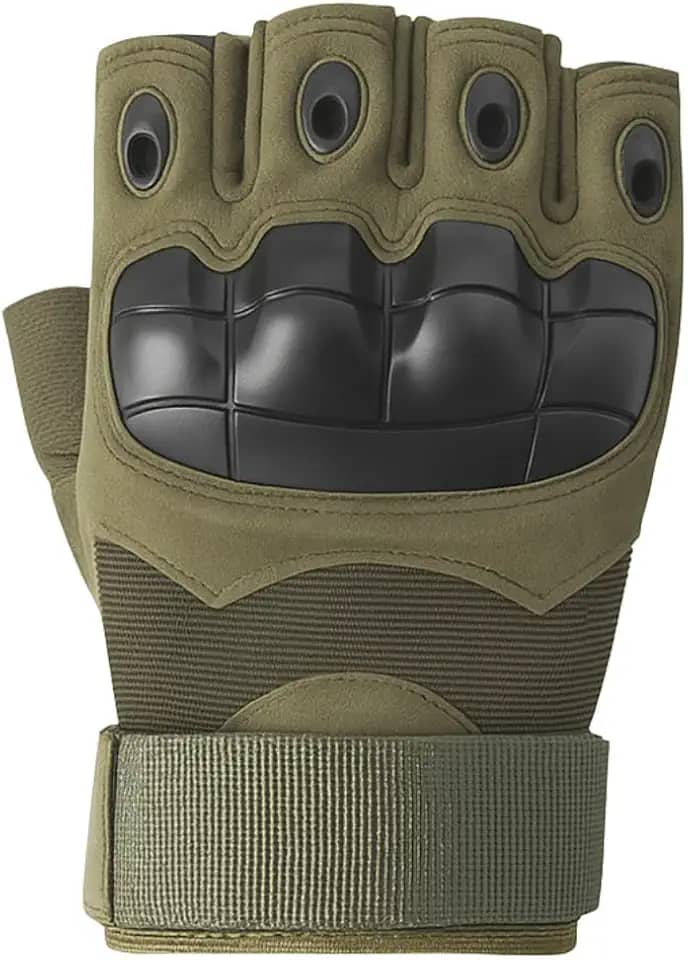 Luva de Moto Meio Dedo – Proteção Anti-Impacto e Resistente para Bike, Ciclista, Motociclista, Motoqueiro e Motoboy com Fecho Ajustável - Tamanho Único