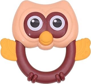 Zippy Toys, Mordedor Bebê Macio com Textura Suave e Formato Divertido para Crianças de Até 36 Meses, Coruja