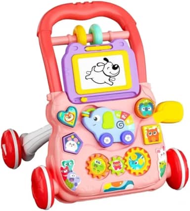 Andador Empurrador Infantil Musical Educativo Rosa Yuupi