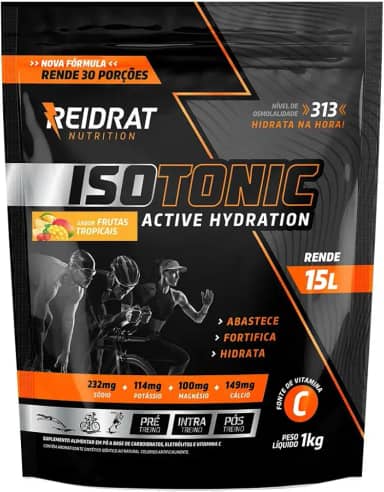 Reidrat Isotonic Pacote 1Kg Sabor Frutas Tropicais Suplemento Isotônico Em Pó Repositor Eletrolítico Para Atletas Reposição De Sais Minerais.