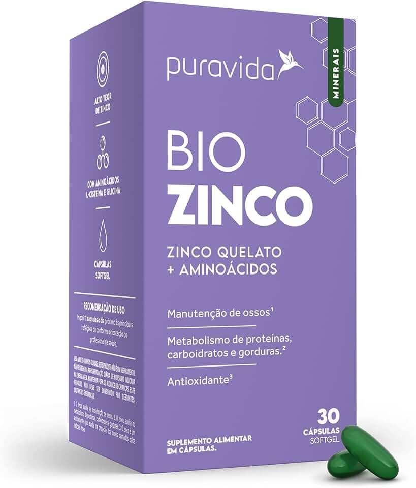 Puravida Suplemento alimentar Bio Zinco 30 cápsulas