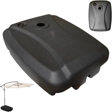 Base Plástica Grande 55L Para Ombrelone Lateral Areia ou Água Preta - AMZ