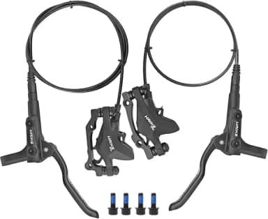 Conjunto de freio a disco hidráulico MT200, 2 pistões dianteiros esquerdos 850 mm e traseiro direito 1450 mm, freios hidráulicos de liga de alumínio, freio hidráulico para mountain bike, encaixe