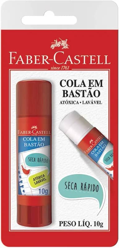 Cola em Bastão, Faber-Castell, SM/8110, Vermelha