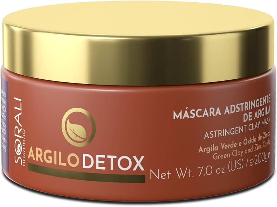 ARGILO DETOX - Máscara de Argila Verde 200g – Cuidado Facial e Capilar, Controle da Oleosidade, Acne e Caspa - Sorali Cosmetics