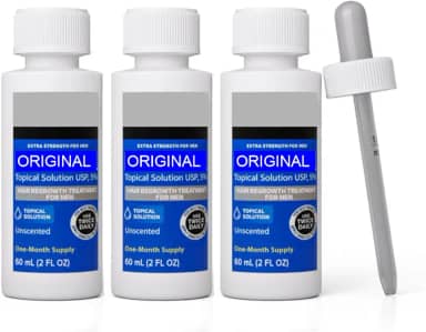 Kit Tratamento para 3 meses - Tônico Monoxi 5% Kirkland - Tratamento para Crescimento Capilar - 3 unidades de 60ml cada