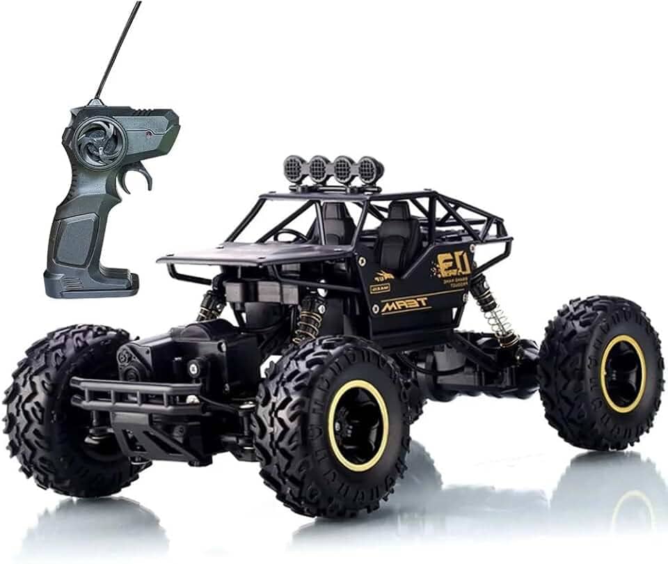 Carrinho De Controle Remoto 4x4 Monster Truck Rock Crawler 4WD Hight Speed Brush Off-Road Truggy + Bateria Extra