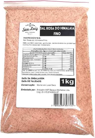 Sal Rosa do Himalaia Fino 1kg