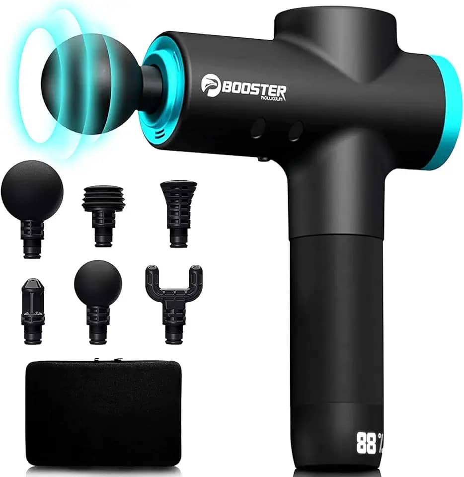 Pistola Massageadora Profissional BOOSTER Booster M2 Massage Gun Preto Fisioterapia
