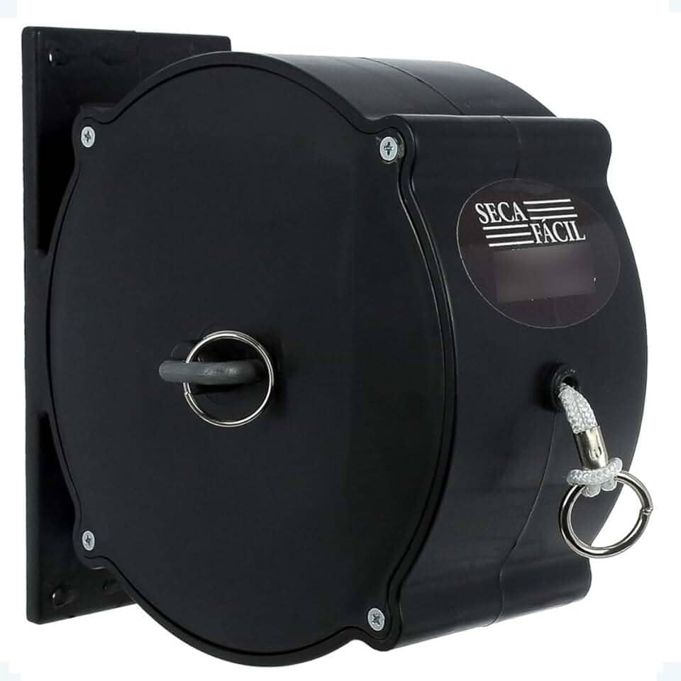 Varal Retrátil Nylon 30m Seca Fácil Trevisan (Preto)