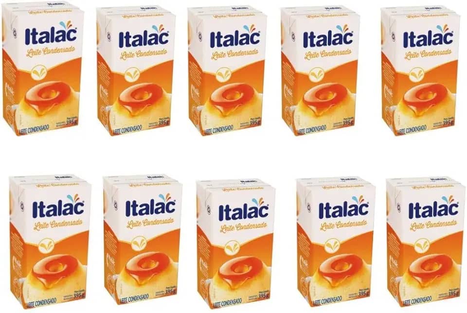 Kit com 10 Unidades Leite Condensado SEMI-DESNATADO Italac 395g