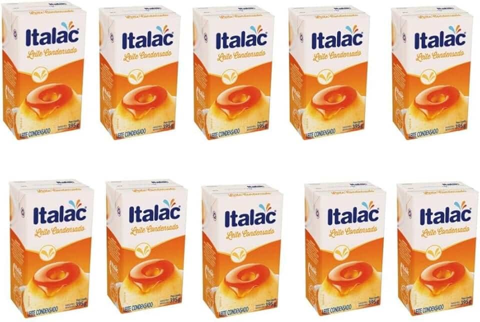 Kit com 10 Unidades Leite Condensado SEMI-DESNATADO Italac 395g