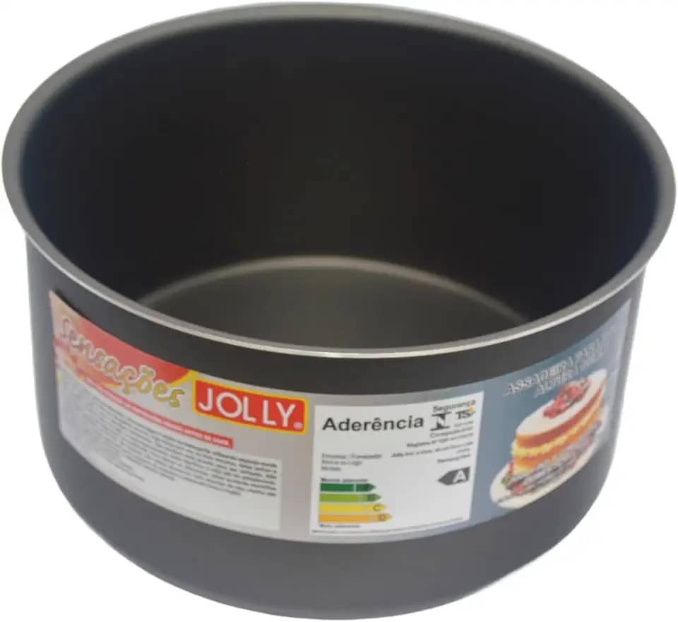 Assadeira Redonda Extra Alta 20 em Alumínio Antiaderente - 20 X 10 Cm