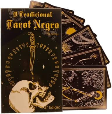 O Tradicional Tarot Negro 78 Cartas Plastificado Completo
