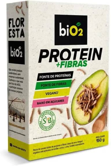 Cereal Matinal biO2 Protein Fibras, Caixa com 150 g Vegano e sem Glúten