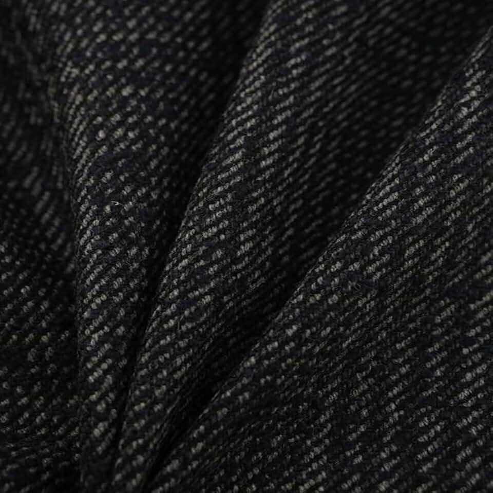 Tecido de lã azul-cinza (vendido por jarda) - estilo tweed, adequado para fazer saias, ternos de alta qualidade, decorações de interiores e artesanato artesanal.