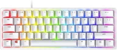 Teclado Mecânico Gamer Razer Huntsman Mini-Click Optical Purple Switch, Mercury Branco