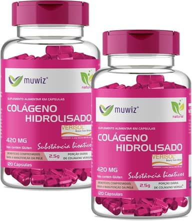 Colágeno Hidrolisado Verisol 420 mg 120 Cápsulas -2 Frascos