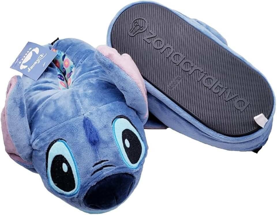 Zona Criativa Pantufa stitch M, Azul