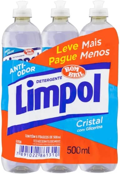 Detergente Limpol Cristal Leve Mais Pague Menos 6/500ML
