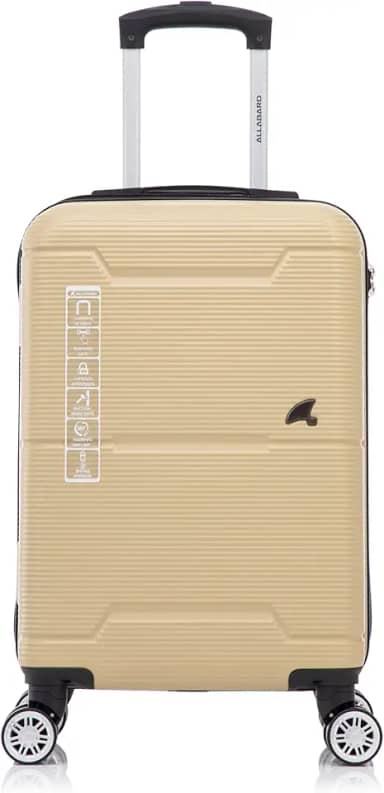 Mala de Bordo Allabard 10kg ABS Rígido Viagem Rodinhas 360° Padrão ANAC Verona (20) (Caqui)